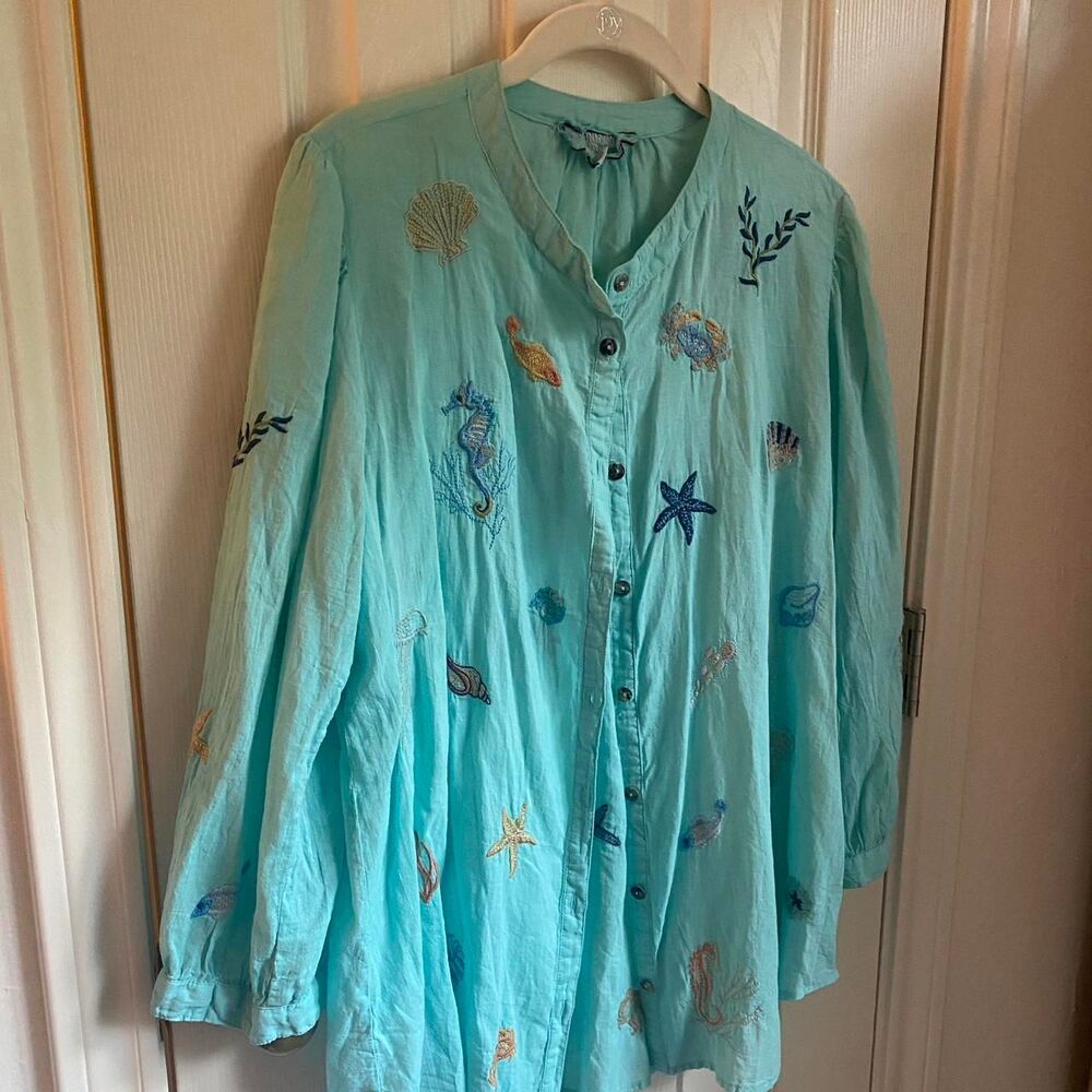 Johnny-was Women's Blue Blouse